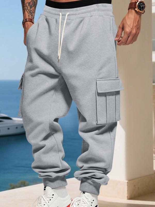 KZZ Men's Loose Fit Fleece Lined Cargo Pants