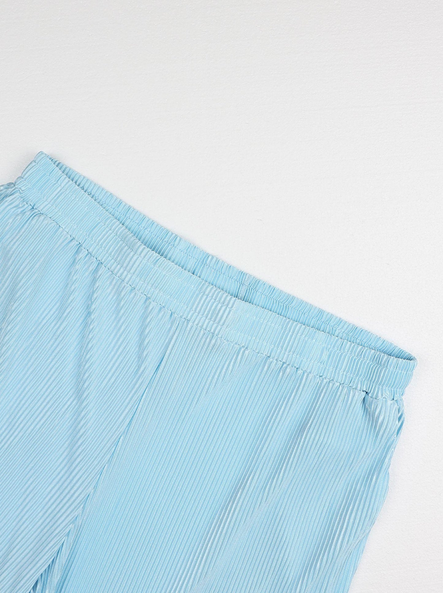 KZZ Solid-Color & Striped Short-Sleeve Two-Piece Set