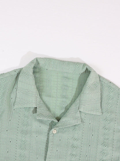 KZZ Men's Casual Short-Sleeve Shirt