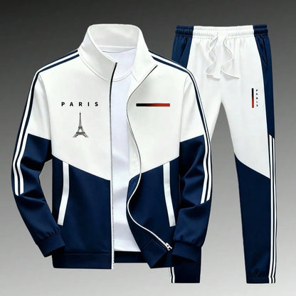 KZZ Men's Athletic Set Casual Sports Jacket and Jogging Pants
