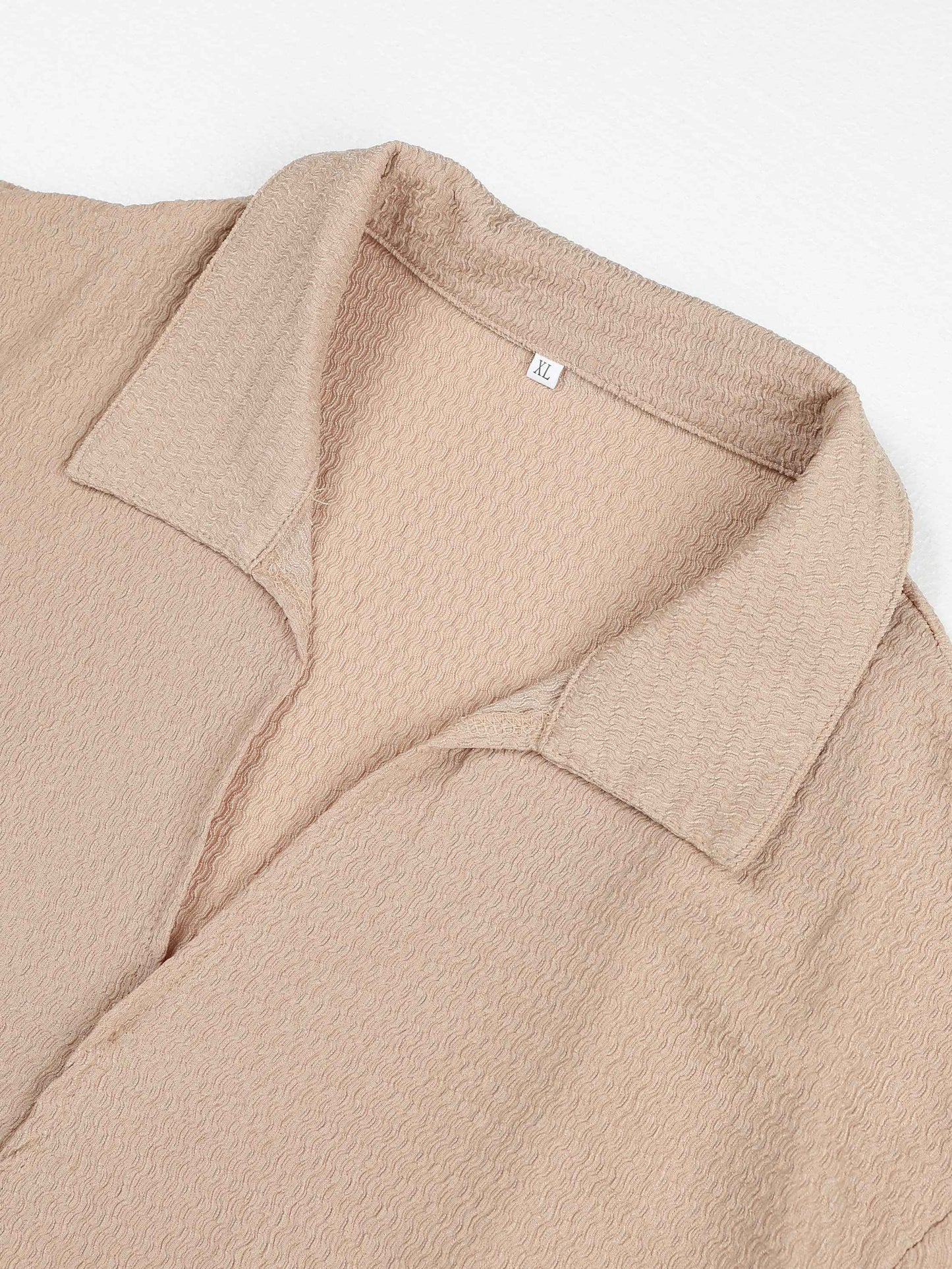 KZZ  Casual and Elegant Short-Sleeve Shirt and Trousers