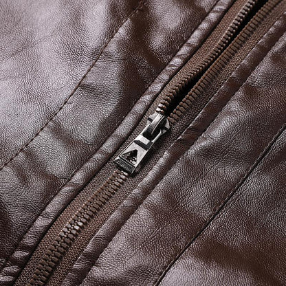 KZZ Men's Winter Leather Jacket