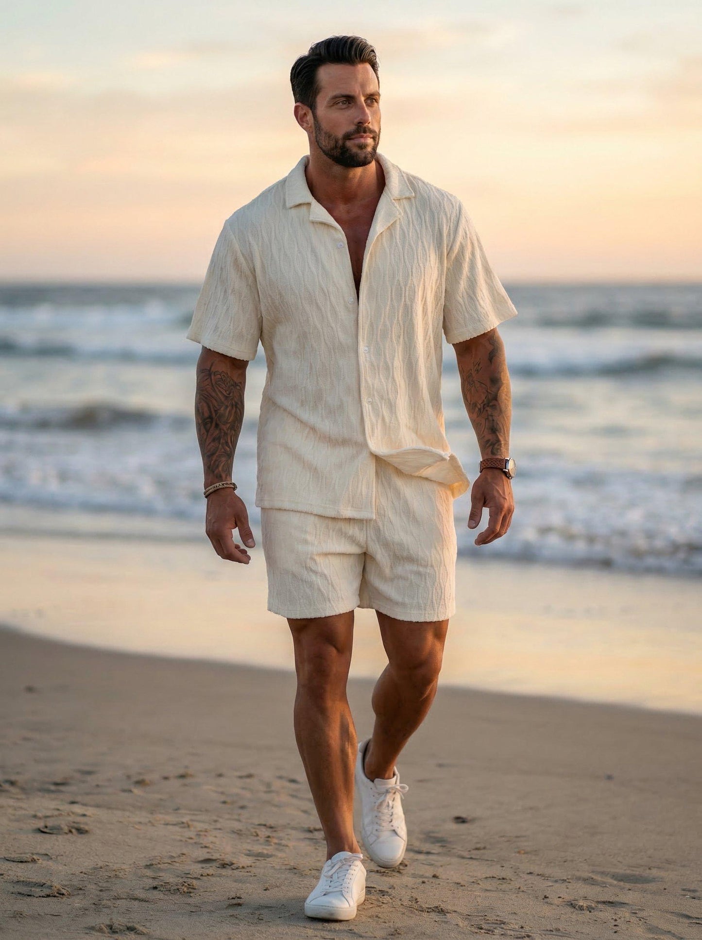 KZZ Summer Men's Casual Sports Suit