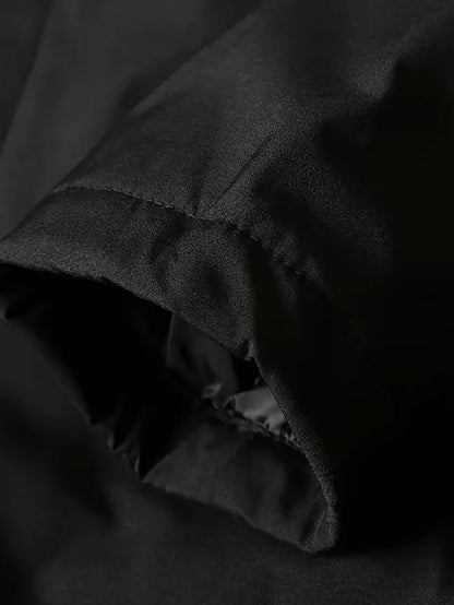 KZZMen's Heavyweight Full-Zip Hooded Jacket Windproof High-Quality Coat