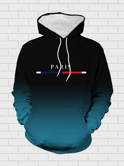 KZZ Men's Street Fashion Hoodie Set  Gradual Color Change  Hot Selling