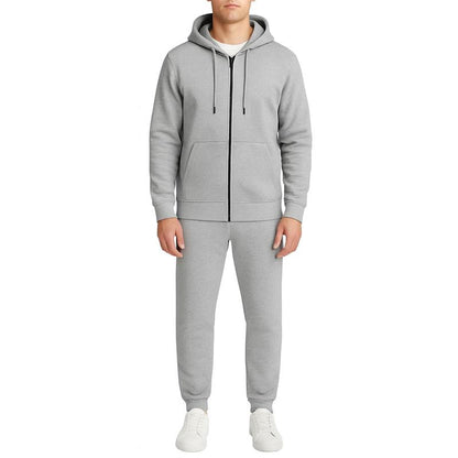 KZZ Men’s Fleece Zip Hoodie & Jogger Sets
