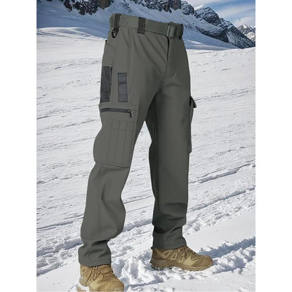 KZZ Men's Olive Green Tactical Joggers with Multi-Pockets