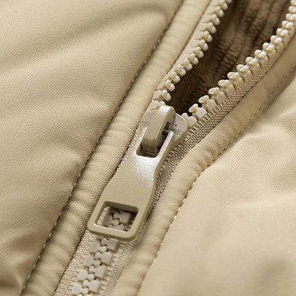 KZZ Winter Hooded Casual Fleece-Lined Men's Coat with Removable Hood