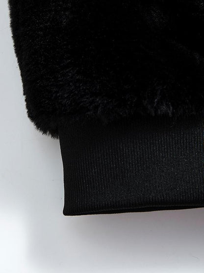 KZZ Men's Winter Fashion Fleece Jacket, Trendy Leopard Print Double-Sided Warm Coat