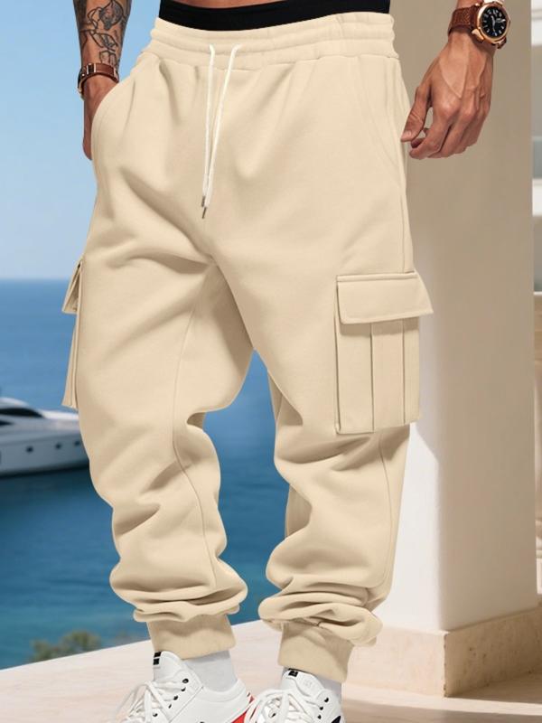 KZZ Men's Loose Fit Fleece Lined Cargo Pants