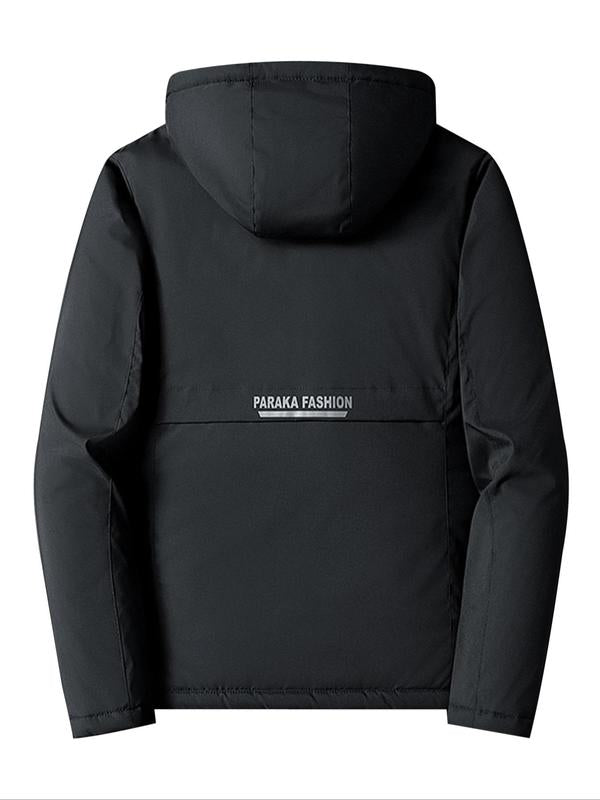 KZZ Men's Solid Thermal Lined Zip Up Heated Jacket