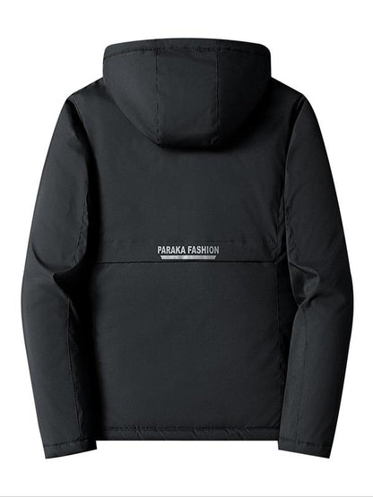 KZZ Men's Solid Thermal Lined Zip Up Heated Jacket