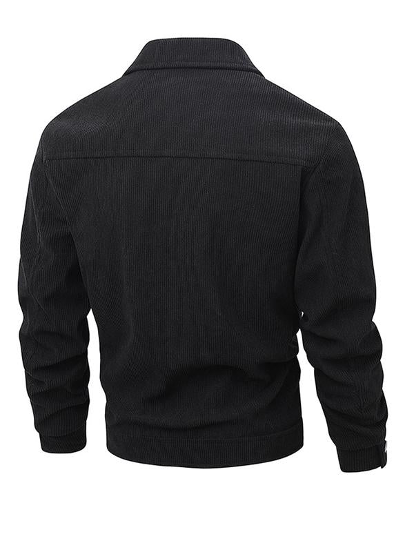 KZZ Men's Corduroy Jacket - Autumn/Winter Warm Collar Casual Coat