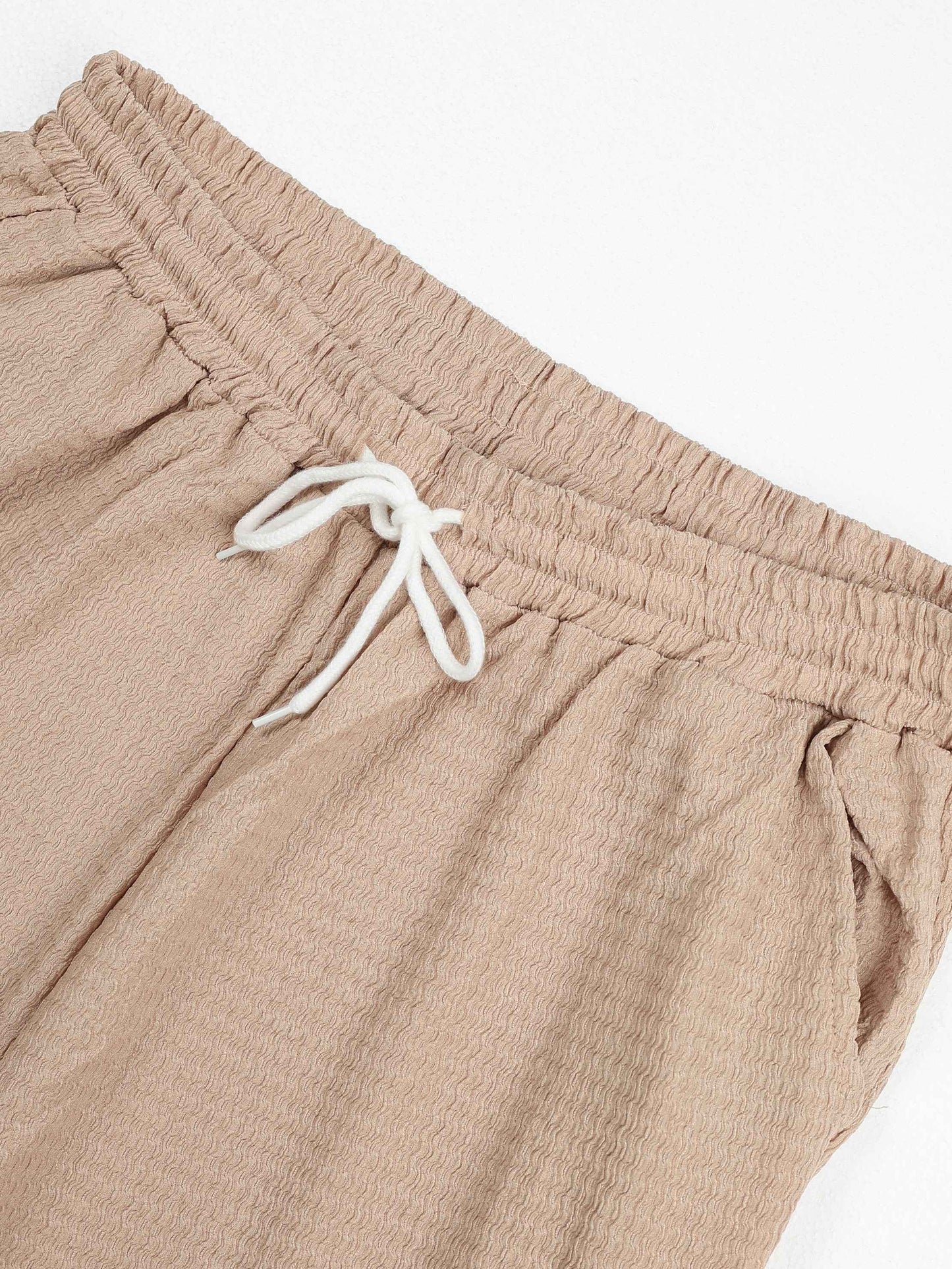 KZZ  Casual and Elegant Short-Sleeve Shirt and Trousers