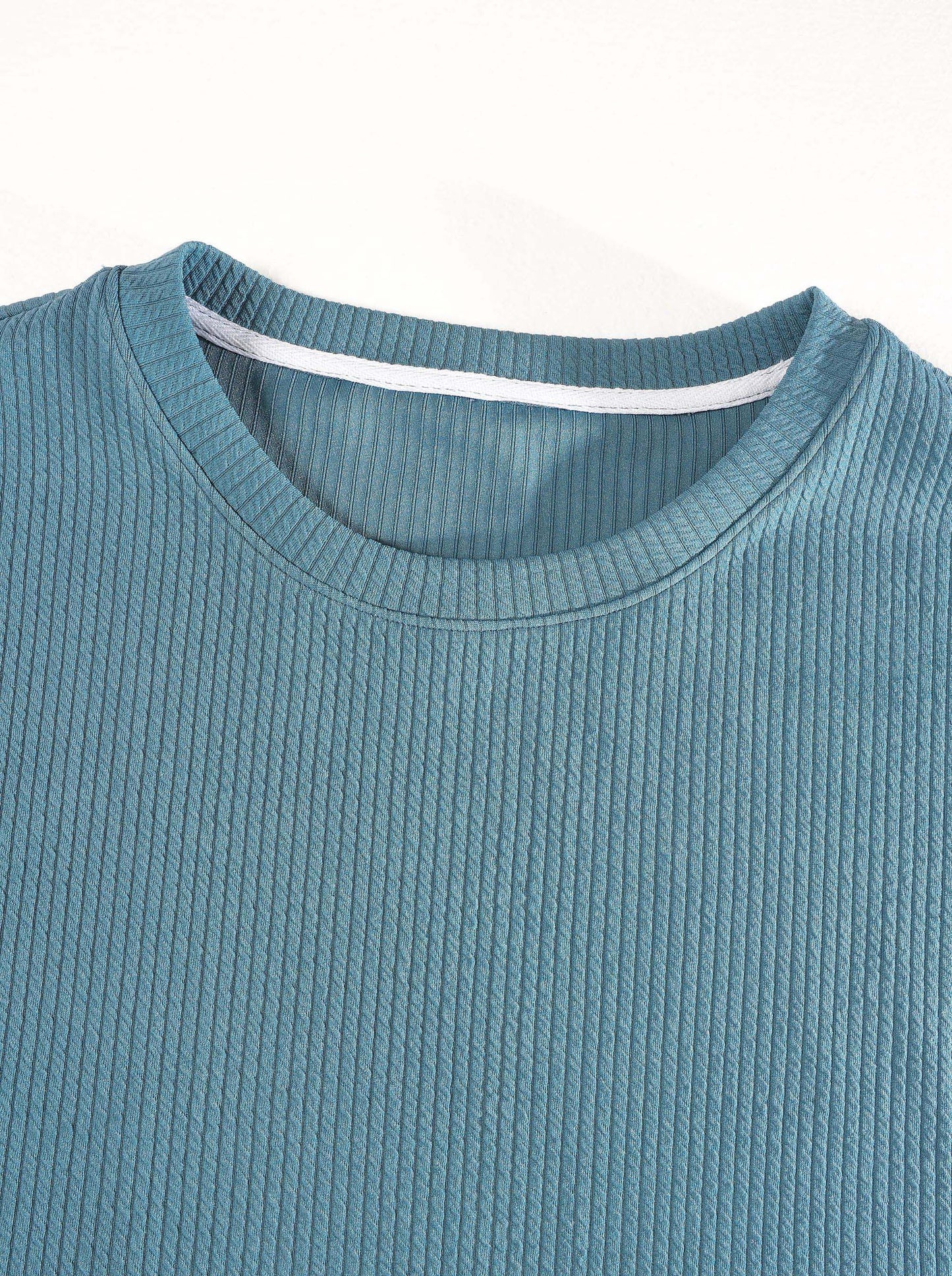 KZZ Men's Ribbed Knit Two-Piece Set