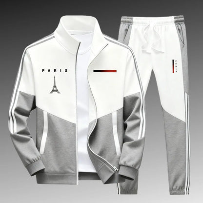 KZZ Men's Athletic Set Casual Sports Jacket and Jogging Pants