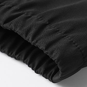 KZZ Men's  Casual Sports Hooded Splicing Set,Reflective Strips on Sleeves Elastic Drawstring Design on Pants