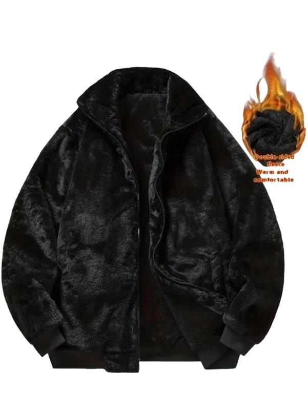 KZZ Men's Winter Mink Fur Coat Imitation Mink Velvet Thick Warm Short Jacket