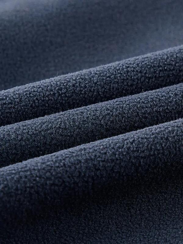 KZZ Men's Heavyweight Double Sided Fleece Jacket with Full Zip Closure & Hood Thick Winter Warm Coat