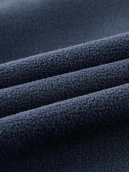 KZZ Men's Heavyweight Double Sided Fleece Jacket with Full Zip Closure & Hood Thick Winter Warm Coat