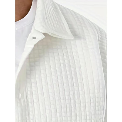 KZZ Men's Casual Outdoor Solid Color Long Sleeve Shirt and Pants Set