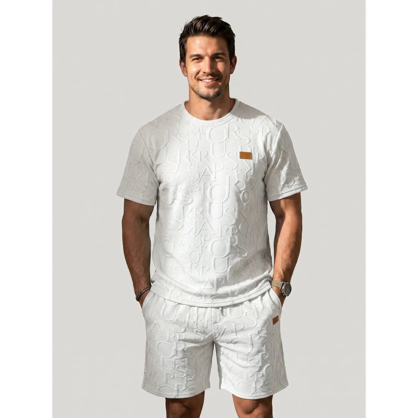 KZZ Men's Casual Fashion Two-Piece Set