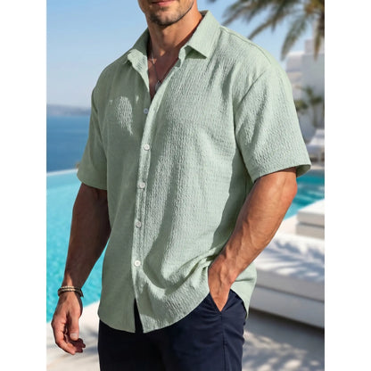KZZ Men's New Summer Short-Sleeve Shirt