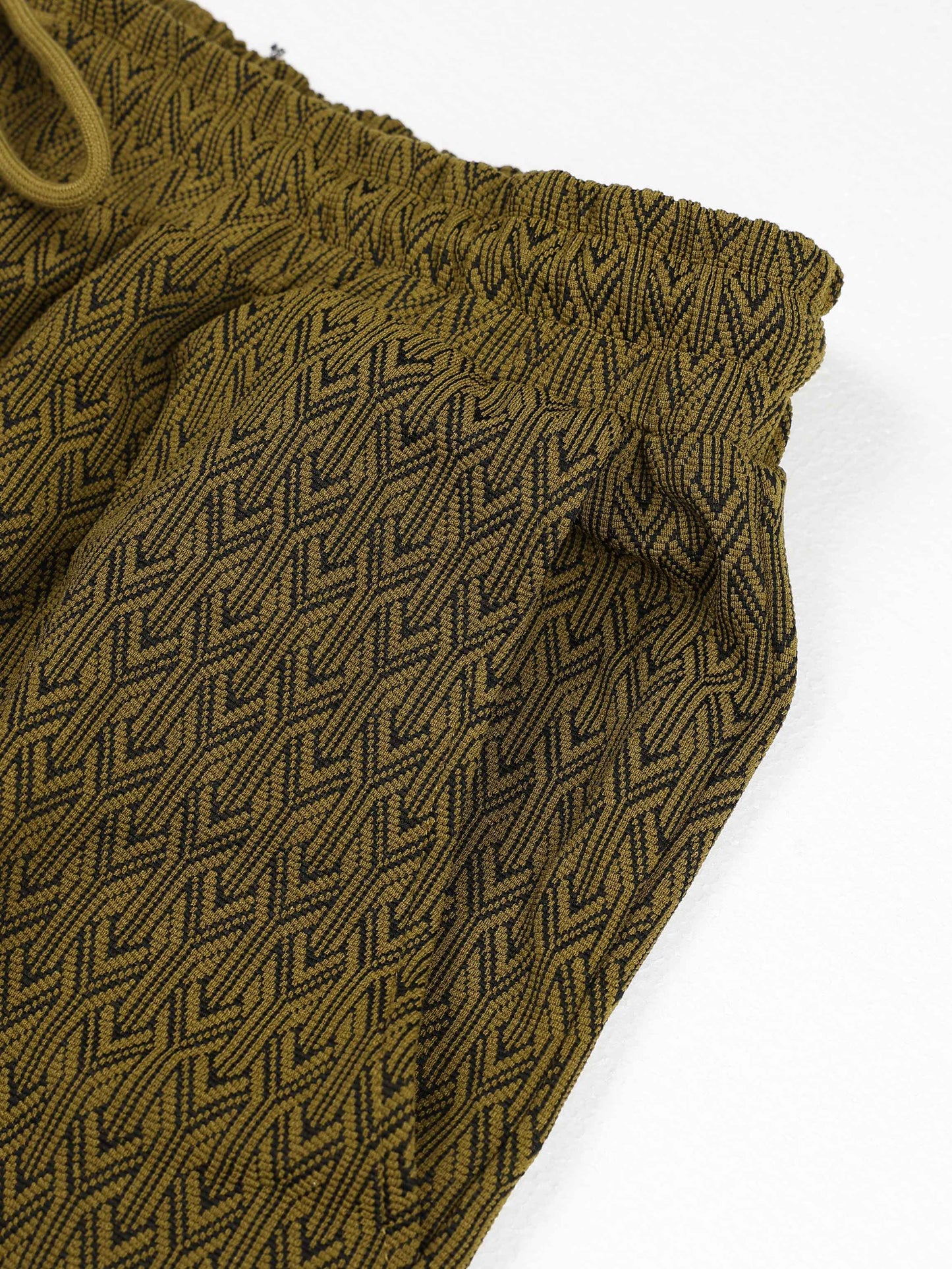 KZZ Men's New Stylish Jacquard Shirt and Shorts Set
