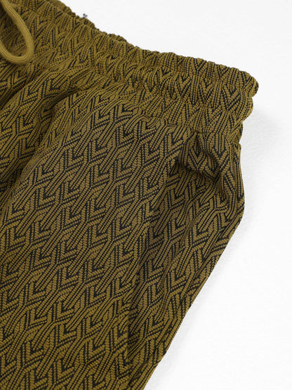 KZZ Men's New Stylish Jacquard Shirt and Shorts Set