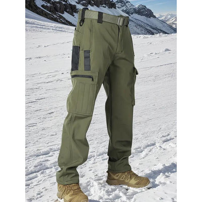 KZZ Men's Olive Green Tactical Joggers with Multi-Pockets
