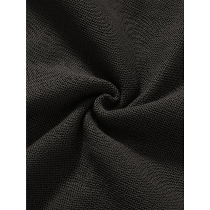 KZZ Men's Textured Drop Shoulder Turtle Neck Sweater Long Sleeve Knitwear