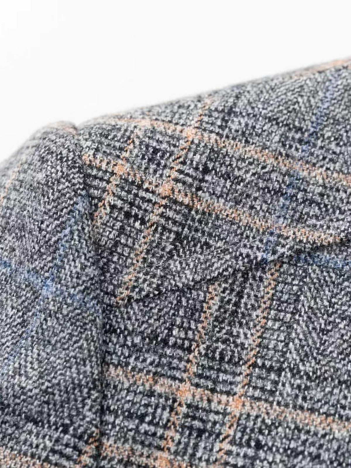 KZZ Men's Plaid Single-Breasted Blazer