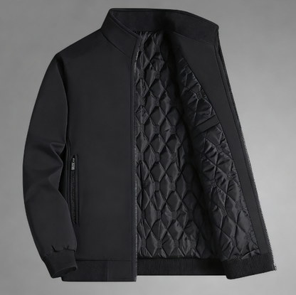 KZZ Men's Solid Color Zip Up Thermal Lined Fleece Jacket