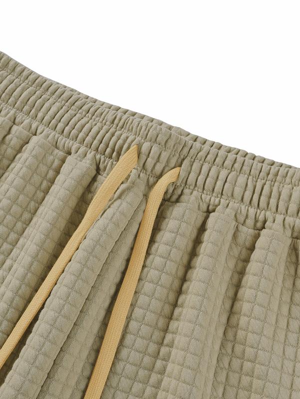 KZZ Men's Drawstring Up Hoodie & Joggers French Terry Set