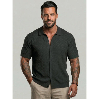 KZZ Men's casual button-down cardigan