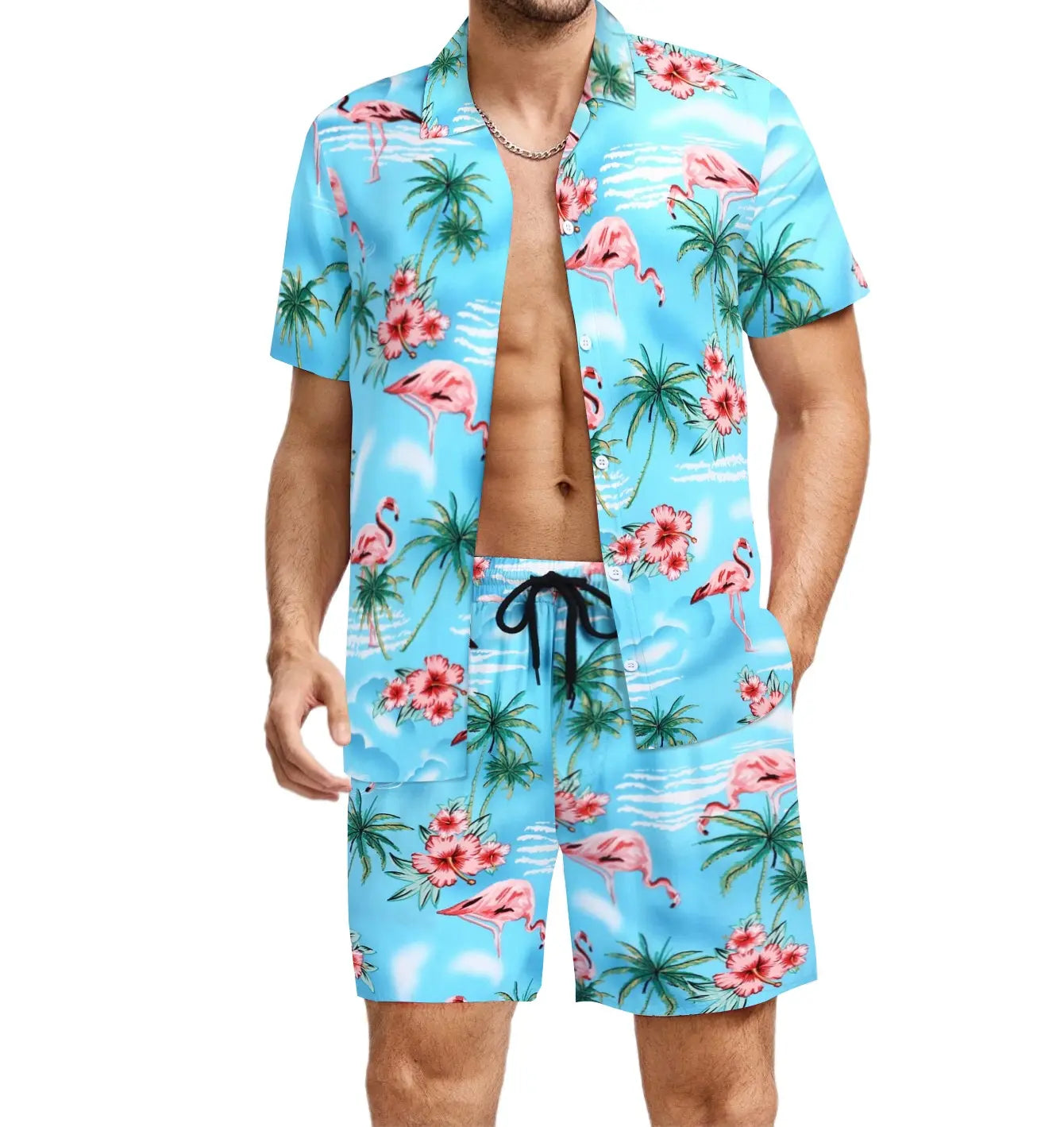 KZZ Men's Hawaiian-Style Suit