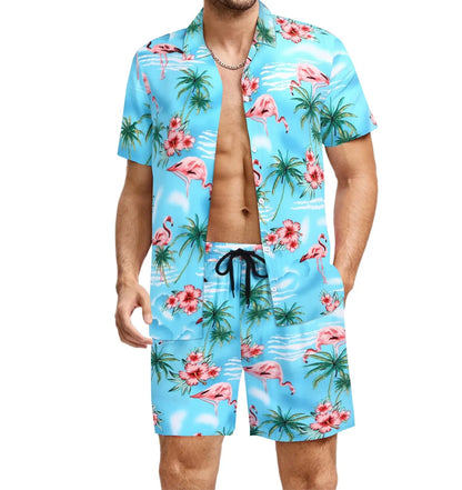 KZZ Men's Hawaiian-Style Suit
