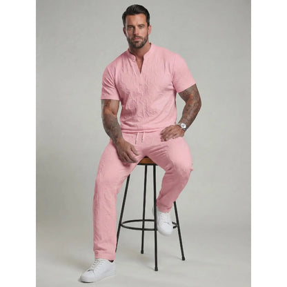 KZZ letter T-shirt and drawstring pants spring and summer casual set