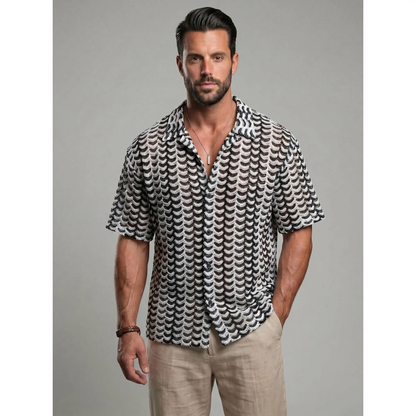 KZZ  New Summer Men's Knitted Shirt