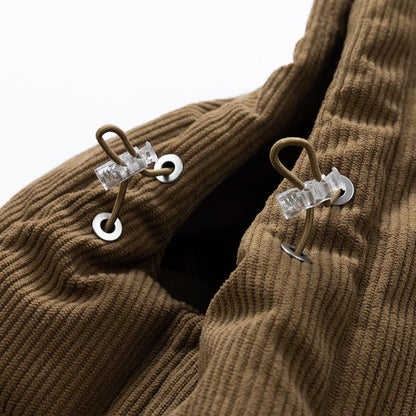 KZZ Winter Hooded Casual Fleece-Lined Men's Coat with Removable Hood