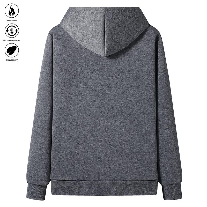 KZZ Men's Winter Fleece Lined Warm Hooded Jacket