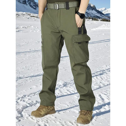KZZ Men's Olive Green Tactical Joggers with Multi-Pockets