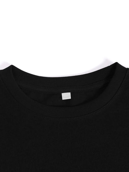 KZZ Men's Plus Size Casual Crew Neck T-Shirt