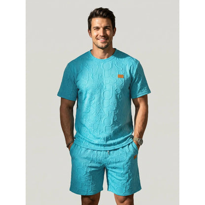KZZ Men's Casual Fashion Two-Piece Set