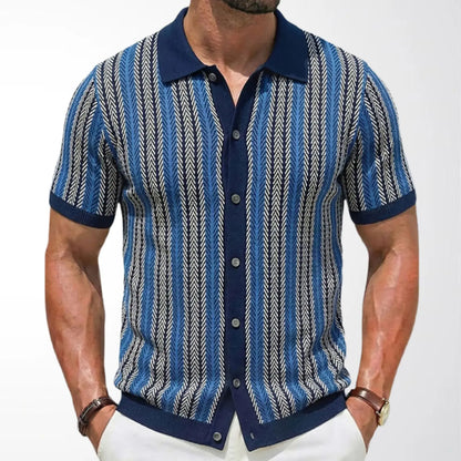 KZZ Men's High-Quality Short-Sleeve Knit Shirt