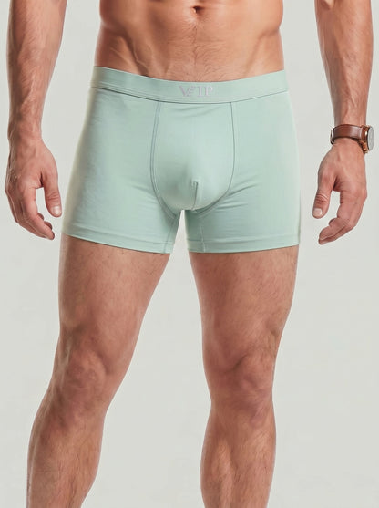 KZZ Men's Breathable Solid-Color Letter-Print Boxer underwear