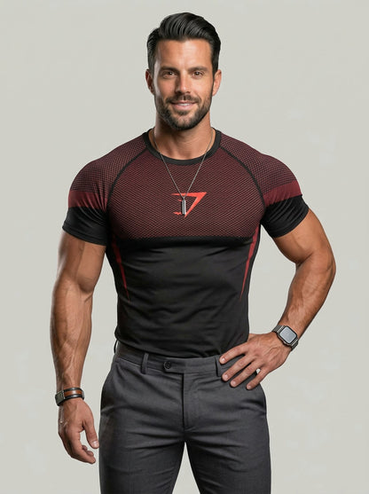 KZZ Men's  Casual Running  Short Sleeve T-Shirt