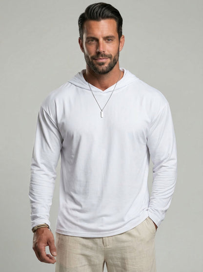 KZZ Hooded Drop-Cut Long Sleeve