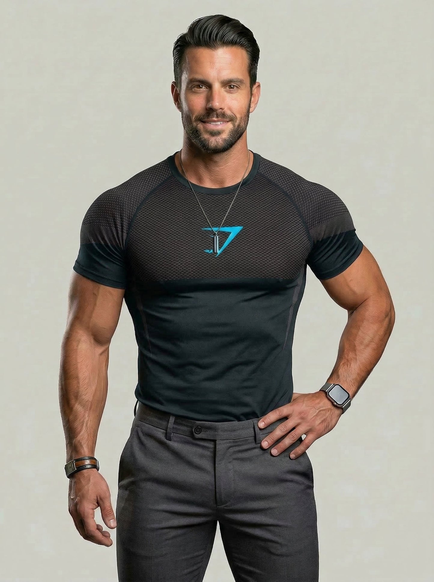 KZZ Men's  Casual Running  Short Sleeve T-Shirt