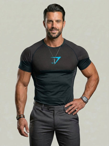 KZZ Men's  Casual Running  Short Sleeve T-Shirt